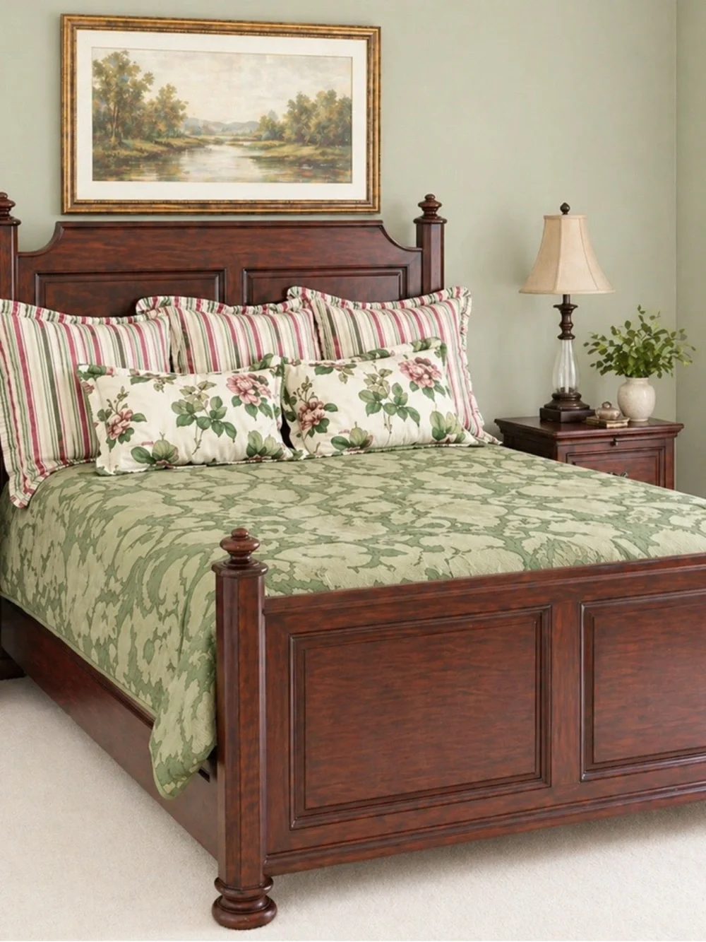LIKE NEW LEGACY $2,800 Original Price Damask Jacquard Brocade Queen Duvet 1 of 2